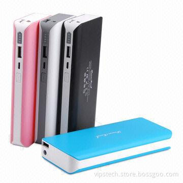 Dual-USB port power bank with LED torch, 10000mAh/11000mAh/13000mAh/14000mAh are available